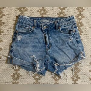 American Eagle Outfitters Women's Ripped Blue Jean Shorts